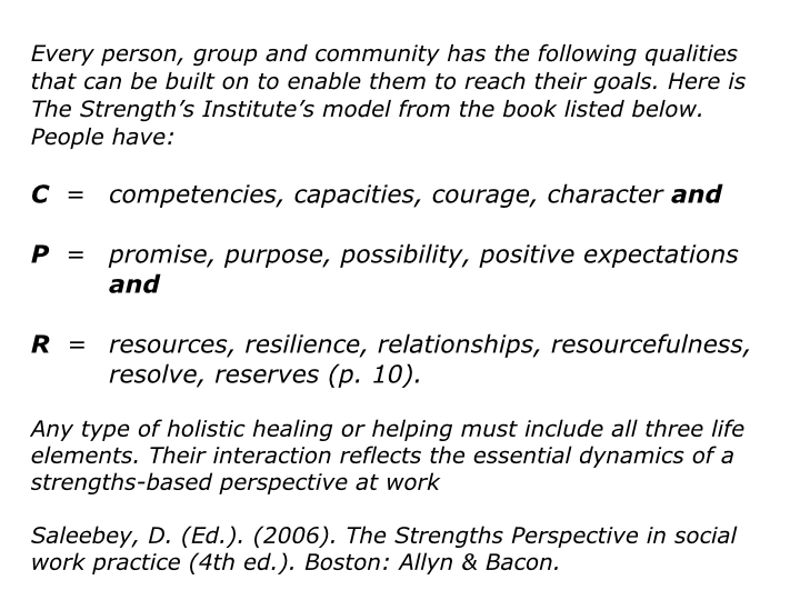 what is a strength based model in social work