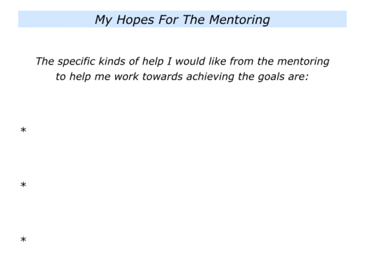 Slides M is for Choosing a Mentor and making good use of the mentoring sessions.006