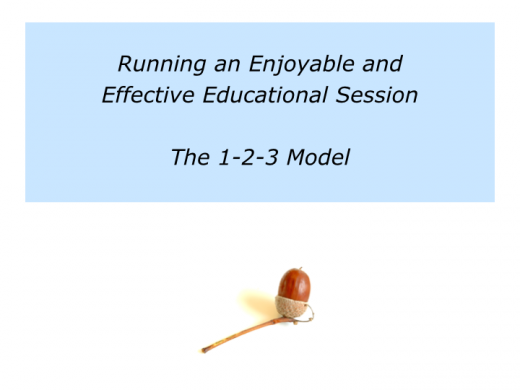 Slides running an enjoyable and effective educational session.001