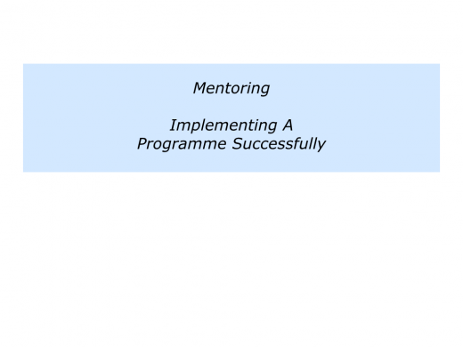 M is for Mentoring Programme In Your Organisation.017